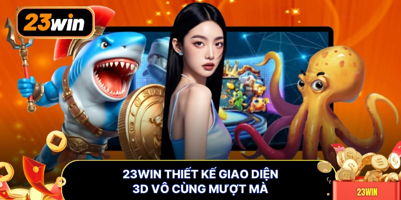 23WIN thiết kế giao diện 3D vô cùng mượt mà